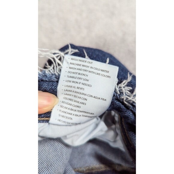 Kancan Women Jeans Size 30 High Rise Rolled Hem Boyfriend Distressed Stretch - Picture 7 of 12